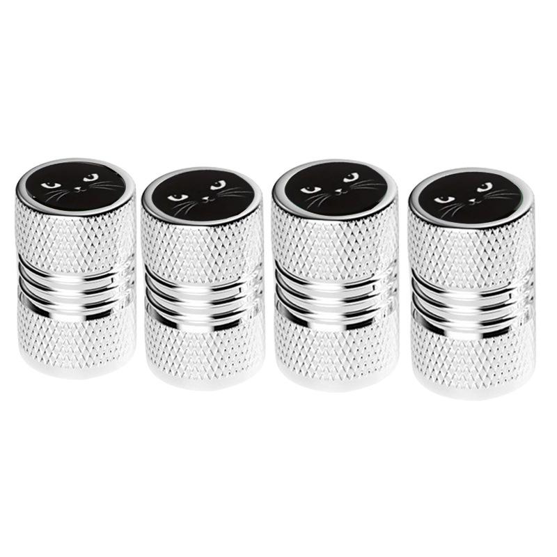 Aluminium Ruitpatroon Driekleurige Bandenventielstamschroefdoppen Universele Wiel Decoratieve Ventielkernhoezen