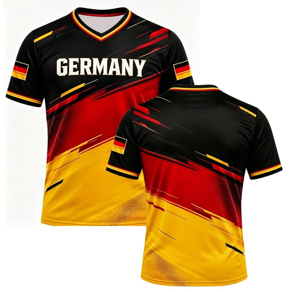 2026 Germany Soccer Cheerleaders Uniform Jersey Personalized Football Jersey for Men Women Youth Short Sleeve Breathable T-Shirt