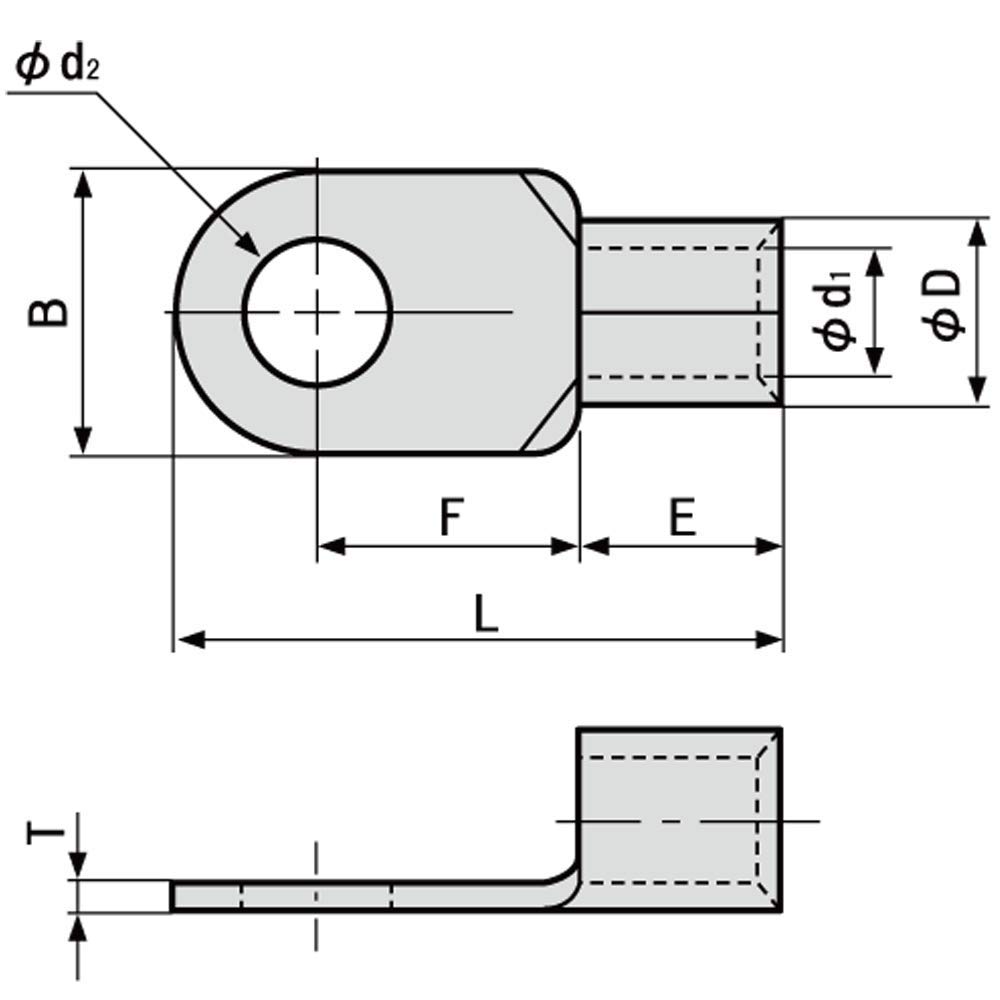 JAPPY Bare Crimp Terminal, Round Terminal (R Type), R 22-6 JP (100 Pieces)