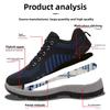 Steel Toe Safety Boots Work Sneakers for Men Anti Smashing Safety Shoes Anti-puncture Work Slip-Resistant Waterproof Lightweight