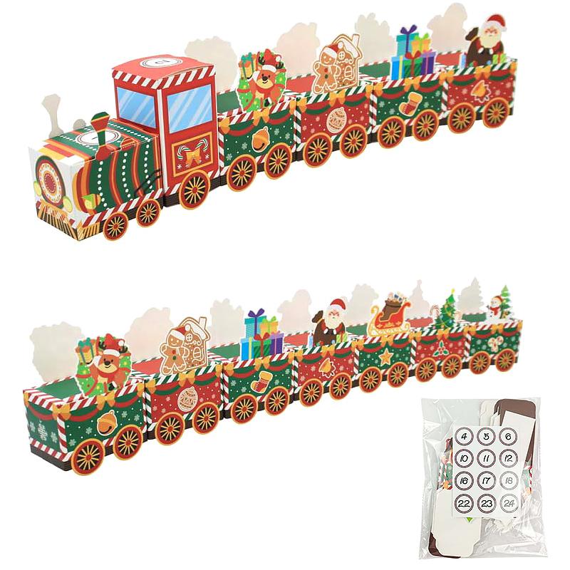 24pcs Advent Calendar Gift Boxes Festive Reindeer Designs Xmas Decorations & Accessories Elves Table Decor