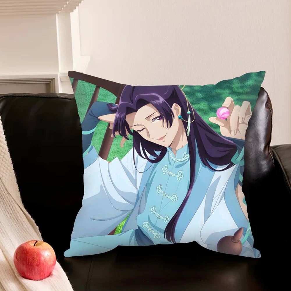 Anime H-Healing The Apothecary Diaries Pillowcase Living Room Sofa Cushion Cover Bedroom Room Bed Pillow Cover Home Decoration