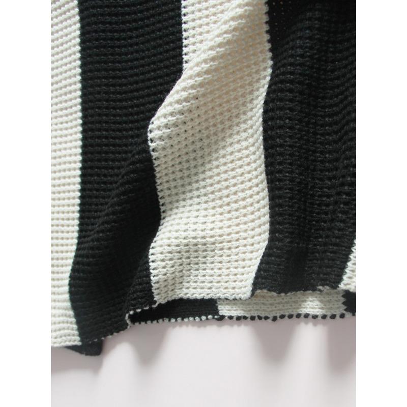 Damski Sweter Dzianinowy Casualowy w Paski Patchworkowy Okrągły Dekolt Rozszerzane Długie Rękawy Luźny Modny Dzianinowy Top Casualowy Wszechstronny Miękki Stylowy Sweter Dzianinowy Płaszcz