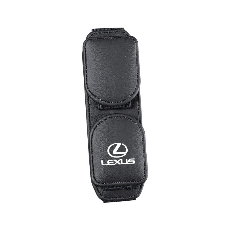 Double Clip Sunglasses Holder Magnetic Leather Glasses Storage For Lexus IS250 RX350 LX570 LX600 LX470 GX470 RX330 NX300 Ct200h AEI1