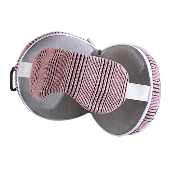 2-in-1 Neck Pillow Travel Neck Pillow with Eye Mask Zippered Portable Neck Support Pillow Reduces Neck Strain for Road Trips Long Flights