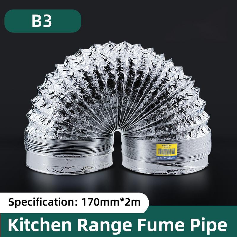 Flexible Dryer Vent Exhaust Duct Hose Aluminum Foil Ducting Kit Insulated Air Ducting Ventilation Collapsible Air Exhaust Pipe