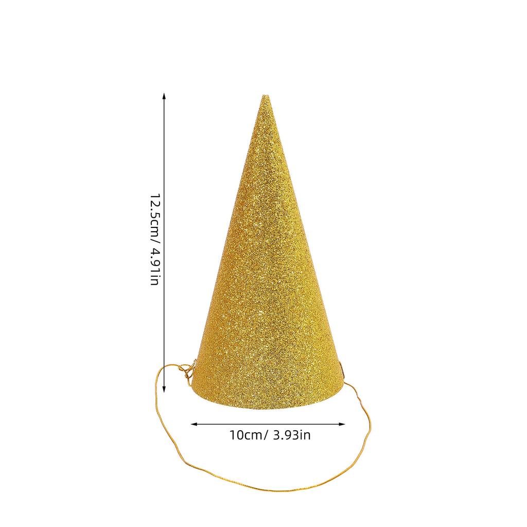 12Pcs Birthday Hats Glitter Cone Party Crowns for Kids Adults Wedding Baby Shower Prince Crown Birthday Crown Baby Crowning