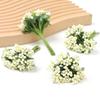12 STK/Parti Kunstig Blomst Små Bær Pollenbærer Stilk av Ståltråd/Bryllupsblader DIY Krans Roser Kunstig Blomst