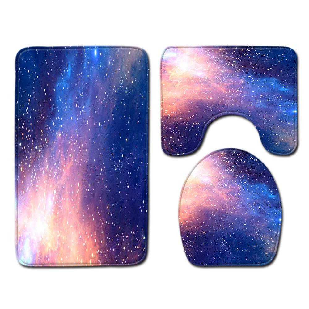Star Toilet Three-Piece Floor Mat Bathroom Three-Piece Carpet Doormat