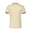 Fashion Men's Summer New Chest Fake Pockets Splicing Colour Blocking Casual Sports Polo Shirt Tops