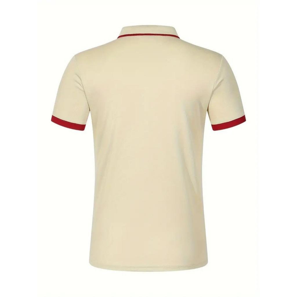 Fashion Men's Summer New Chest Fake Pockets Splicing Colour Blocking Casual Sports Polo Shirt Tops
