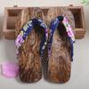 Geta Paulownia Thong Japanese Thick for Japanese Summer Bon Entrance Thong Fireworks Hot 24cm [XGOPTS] Women's Sandals, Wood, Sandals, Style, Sole,