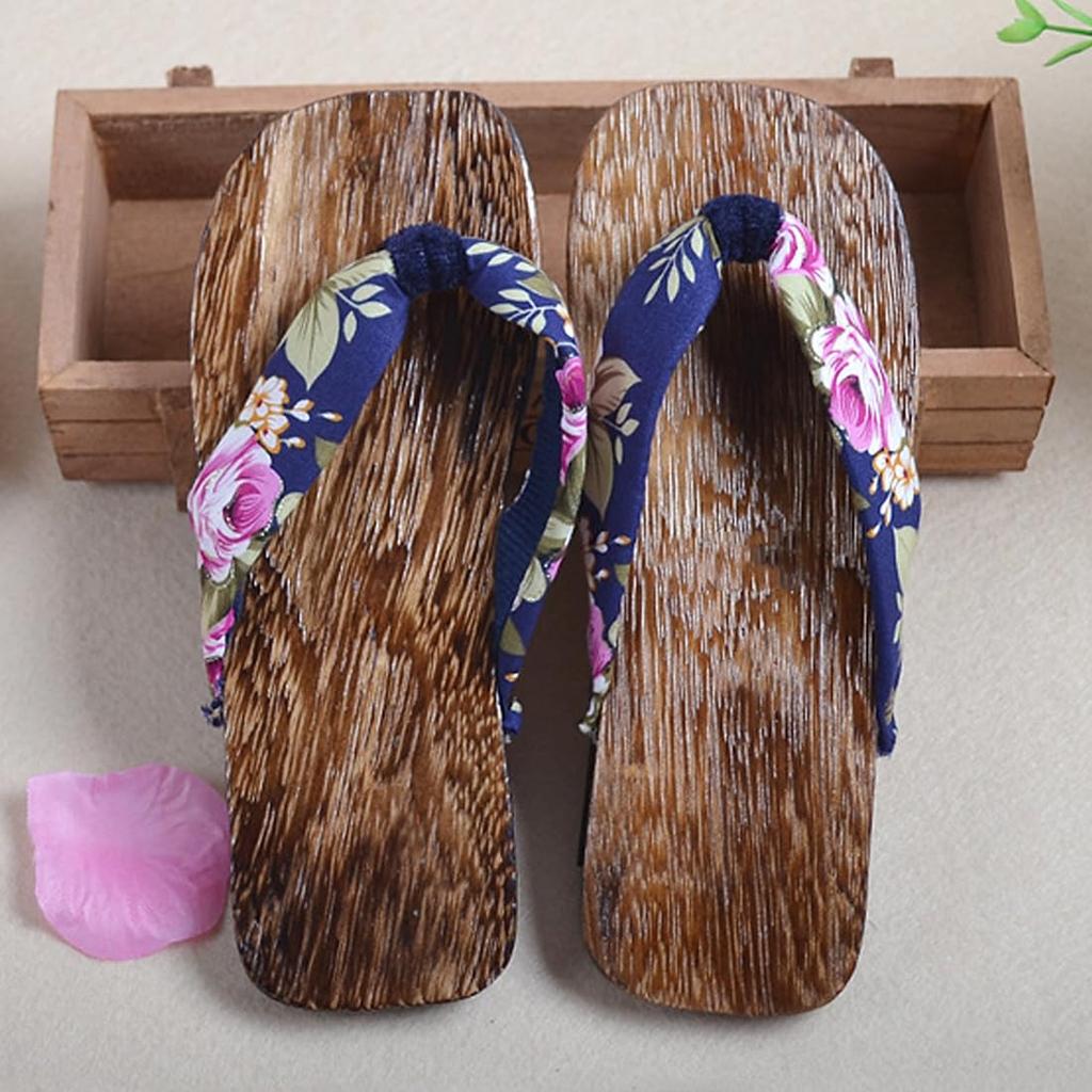 Geta Paulownia Thong Japanese Thick for Japanese Summer Bon Entrance Thong Fireworks Hot 24cm [XGOPTS] Women's Sandals, Wood, Sandals, Style, Sole,
