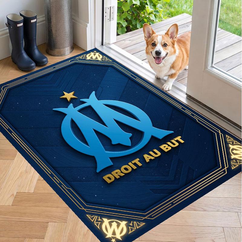 Soft Floor Carpet Olympique Lyonnais FC Pattern Area Rug Decorative Mat For Home Room Decoration