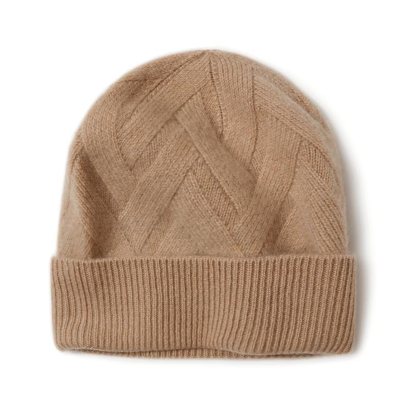 100% Pure Cashmere Unisex Hat: Warm, Fashionable, Knitted with Ear Protection for Autumn/Winter
