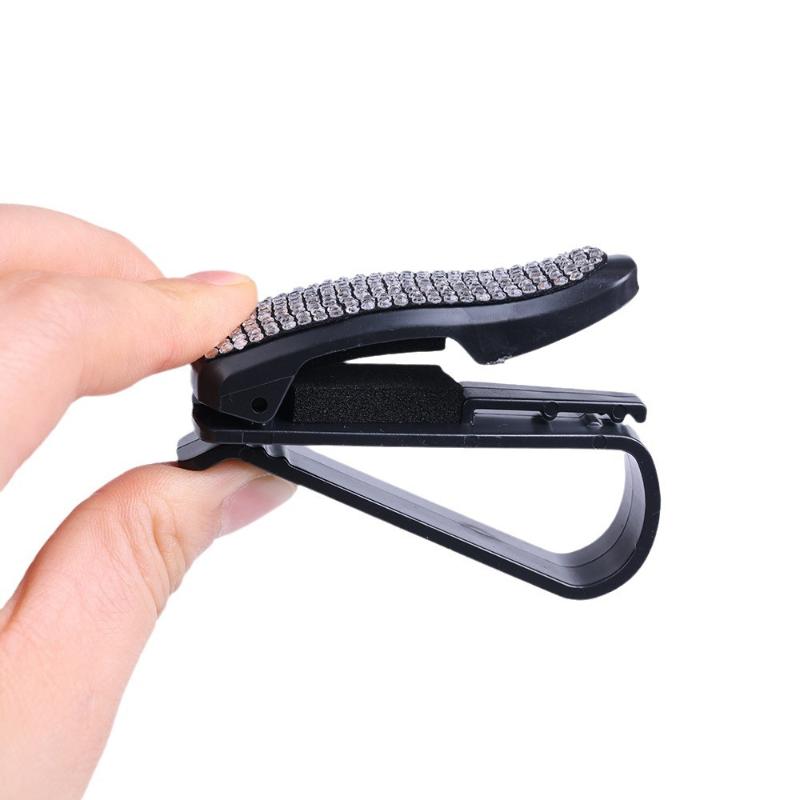 Universal Car Sunglasses Clip Sun Visor Glasses Holder Box with Card Ticket Compartment for Efficiency