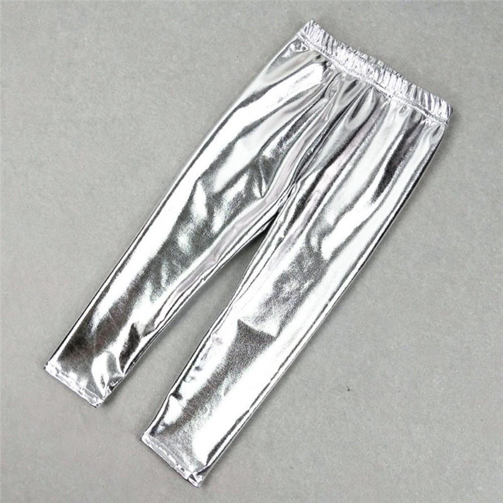 Gold Silver Pants Elastic Pencil Pants Fashion Skinny Girls