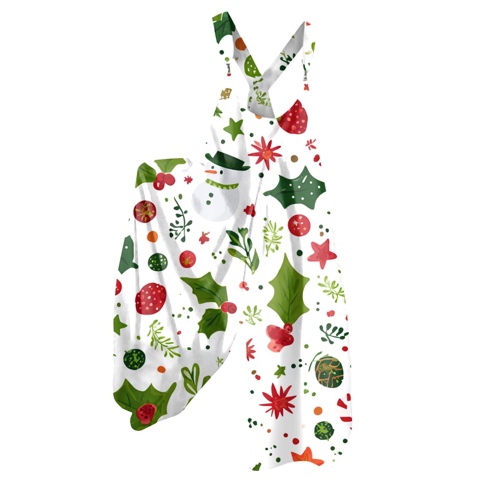 

Женский летний комбинезон с цветочным принтом в винтажном стиле (Нерегулируемые ремни) XXXL