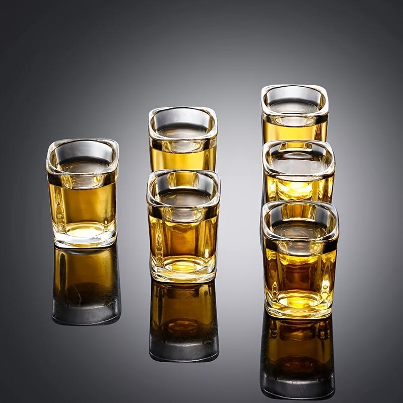 Traditional Chinese Liquor Glass Cups Set 1L Small Square Shot Glass Home Barware