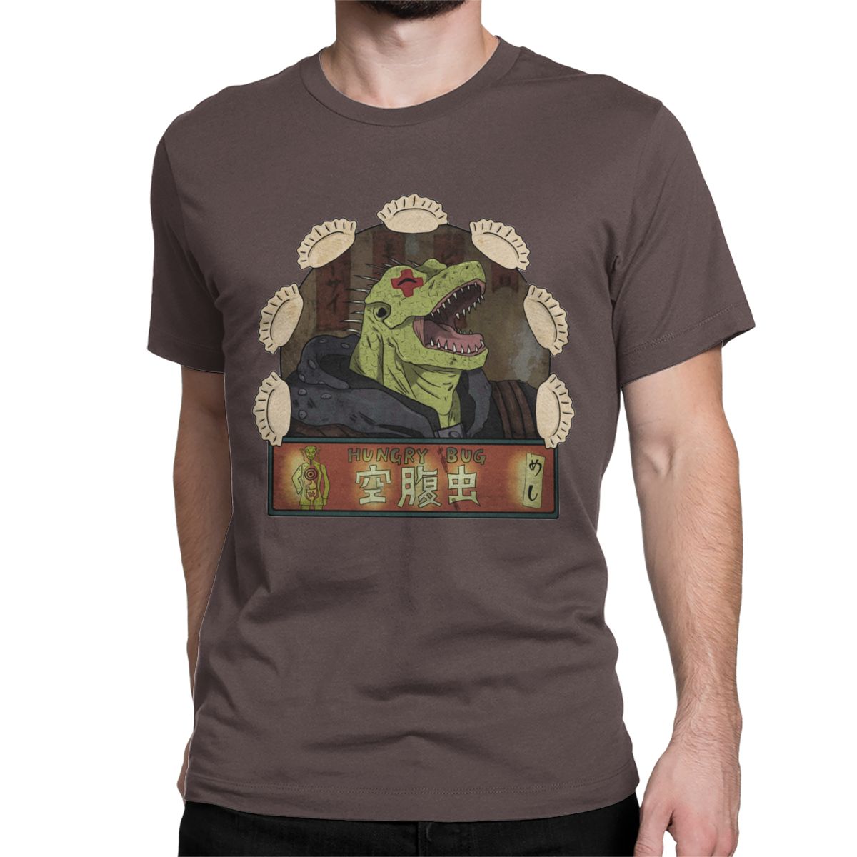 

Мужские футболки Dorohedoro Hungry Bug Gyoza, большой размер, 100% хлопок, аниме, готические футболки, одежда с коротким рукавом, 4XL 5XL S