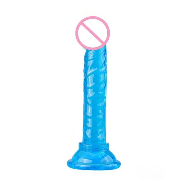 Crystal Jelly Realistic soft Dildo Penis Suction Cup Mini dicks Female Masturbation Erotic Cock Anal Sex Toys for Woman Lesbain