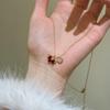 18k Gold Plated Zirconia Zodiac Horse Heart Necklace - Elegant Clavicle Chain