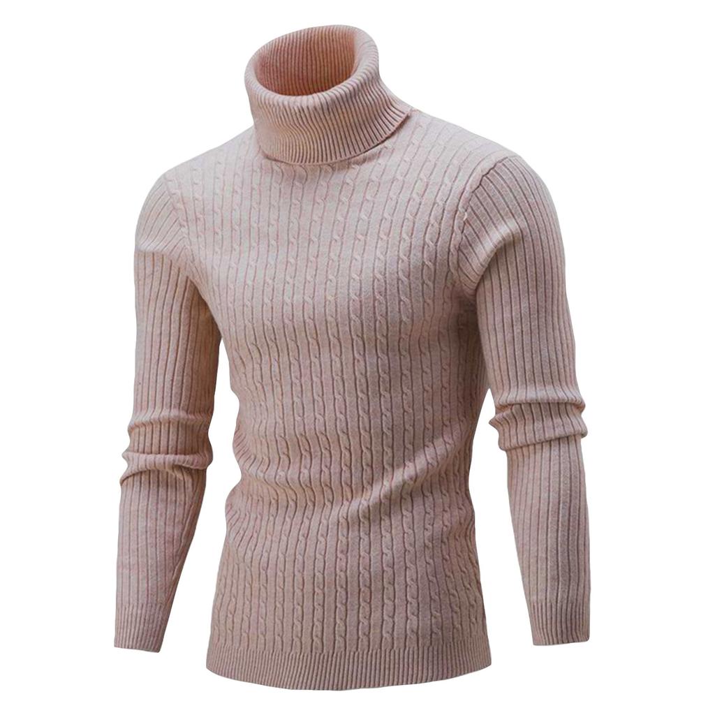 Men's Solid Color Turtleneck Sweater
