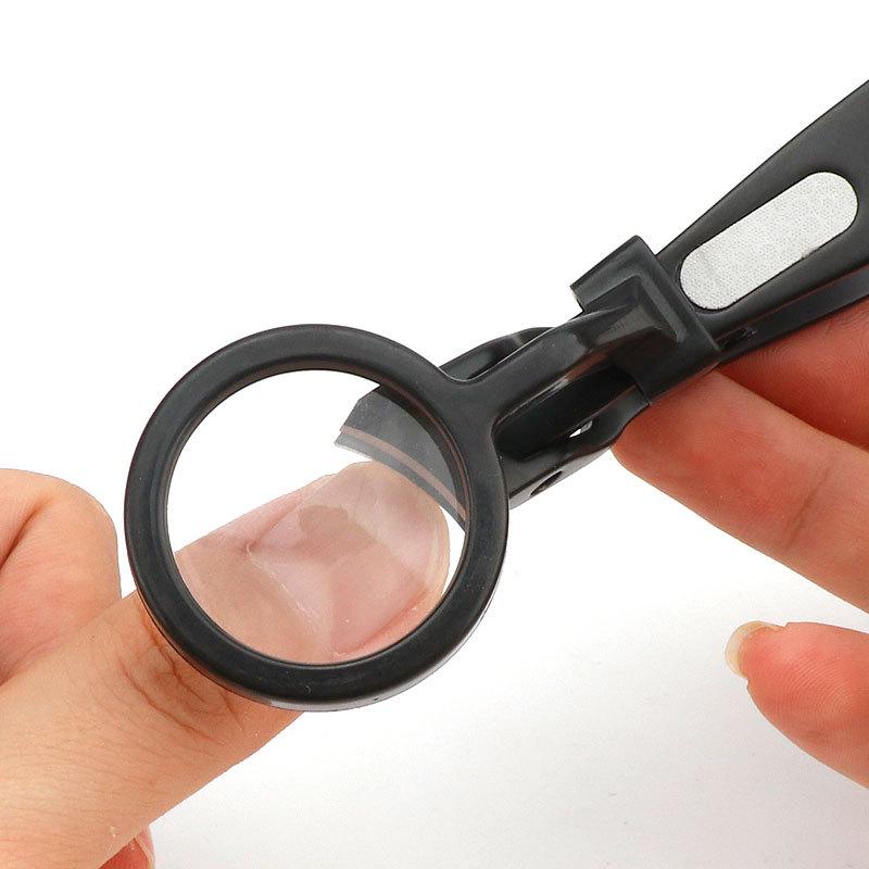 Sharp Large-Jaw Multi-functional Nail Clippers with Magnifying Glass for Middle-aged & Elderly