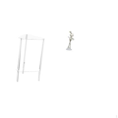 Minimalist Clear Acrylic Side Table with Ballerina Figurine Modern Bedside Cabinet And Dancing Girl