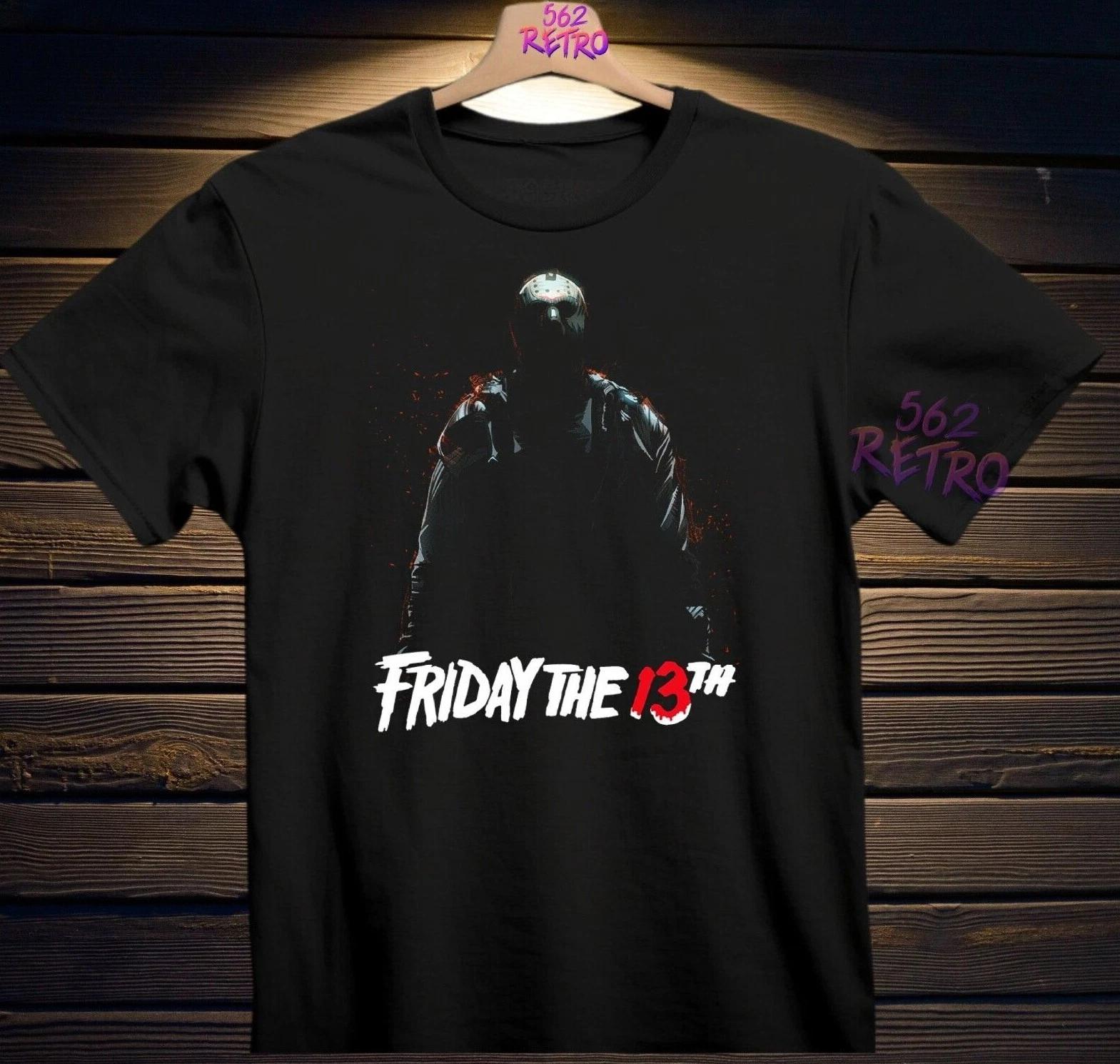 Jason Voorhees Friday The 13th Movie Horror T-Shirt Black S-3XL XXXL