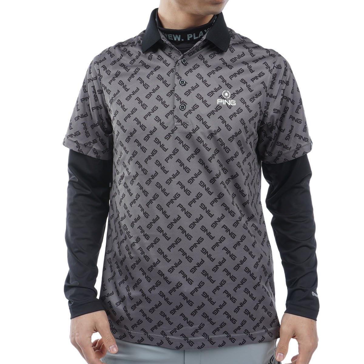 

Ping Apparel Polo Shirt with Inner Lining UV Golf Size S Men s (Evaporative Cooling, Quick-Drying, Protection) / / 621-4160209 010_Black,