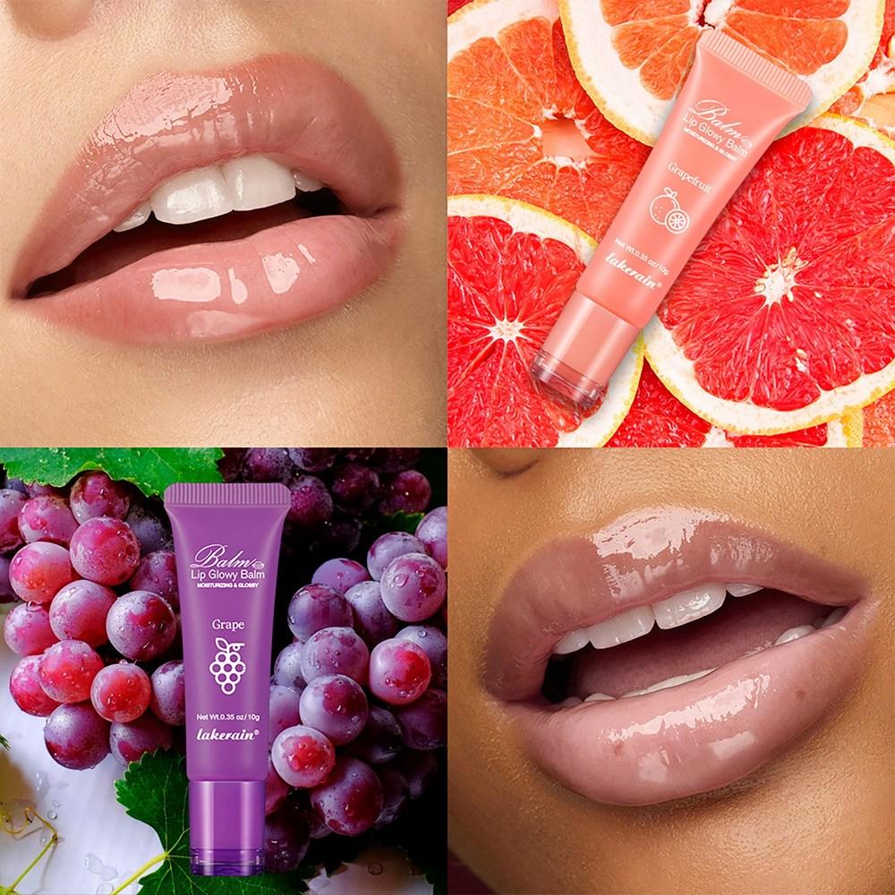 Fruity Lip Balm, Lip Wrinkle Relief Moisturizing Lip Balm, Glossy Lip Balm - Grape Flavor, 1 Piece