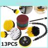 Power 13pcs Scrubber Brush Electric Drill Brush Scrub Pads Grout Drills Power
