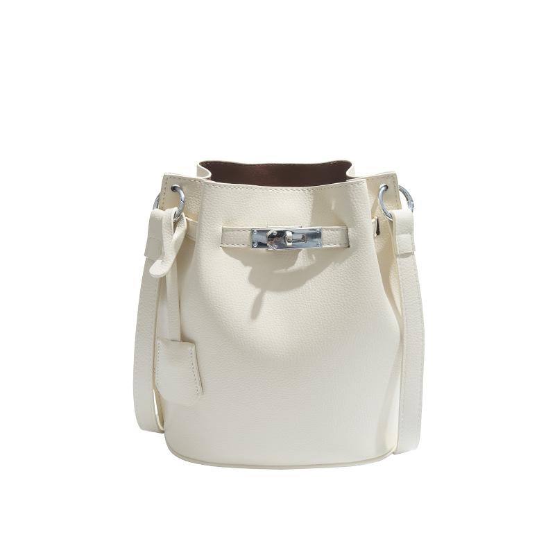 Eimertasche Damen Verschluss Achseltasche Frühling und Sommer neu einfach Mode lässig Schulter Umhängetasche