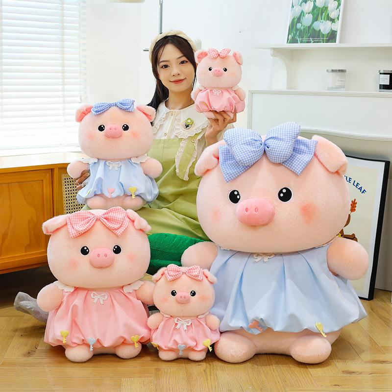 Liebe Schwein Puppe Plüschpuppe Großes Kinderspielzeug Schleife Schwein Stoffpuppe Puppe