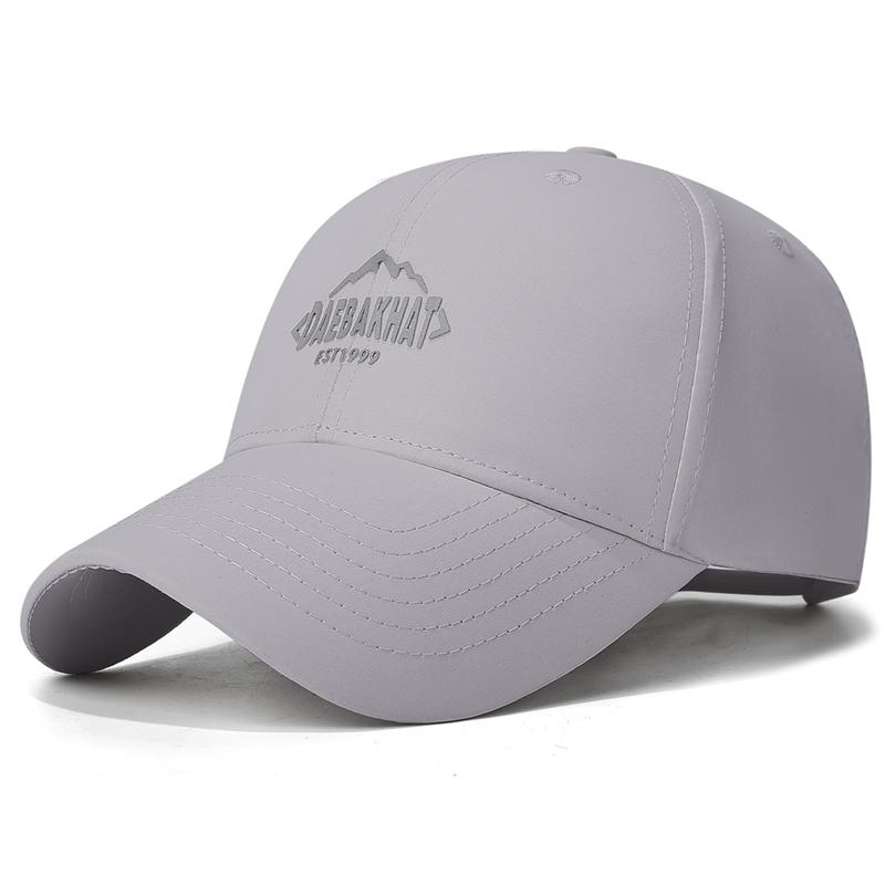 Quick-Drying Hard-Top Baseball Cap Outdoor Sports Sun Hat светло-серый