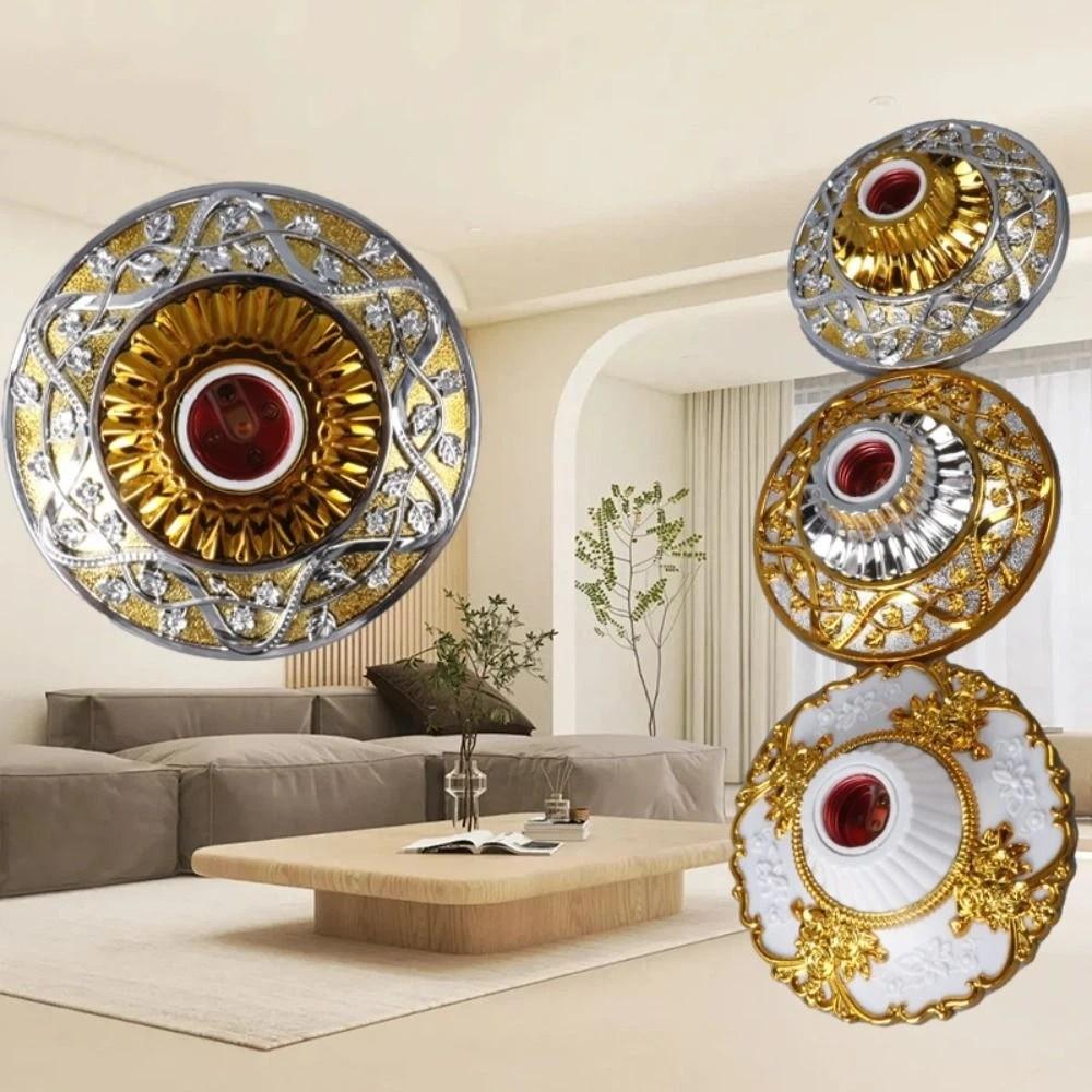 Goldene Basis E27 Lampenfassung Fest montierte Basis Lampenreparaturzubehör Leuchtenersatzteile Deckenaufhängung