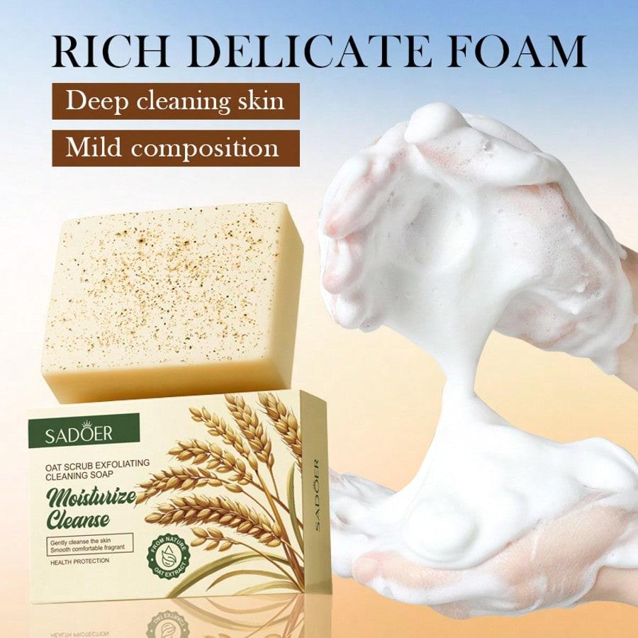 Oat Exfoliating Handmade Soap, Cleanses the Skin, Cleanses the Body, Comfortable and Not Tight, Deeply Cleanses Skin Dirt.