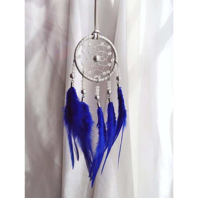 Creative Hand-woven Car Pendant Dream Catcher Feather Wind Chime Valentine's Day Gift Bedroom Hanging Ornaments Home Decoration