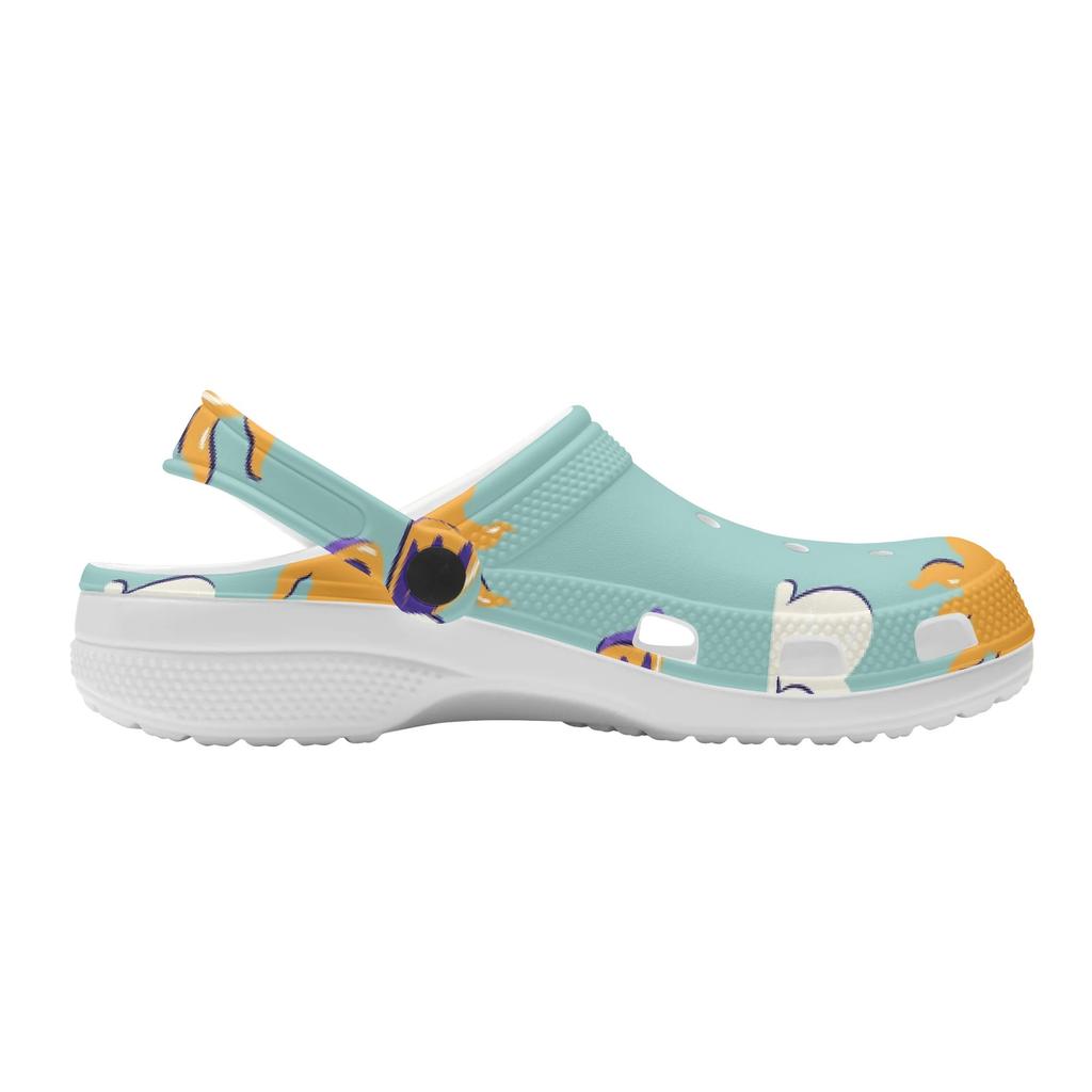 Cartoon Printed EVA Clogs Slippers Unisex Flexible Breathable Slip On Casual Sandals Lightweight Soft Sole Summer Daily Wear