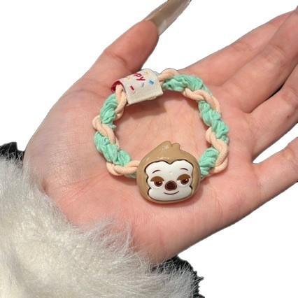Cartoon Fabric Label Zootopia Judy Hopps Nick Wilde Hair Tie High Elasticity Braided Ponytail Holder Versatile Hair Band for