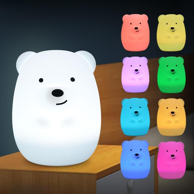 Penguin, Fox, Owl, Monkey Small Night Light: Novel and Unique Silicone Lamp, Creative Ambient Color-Changing Light