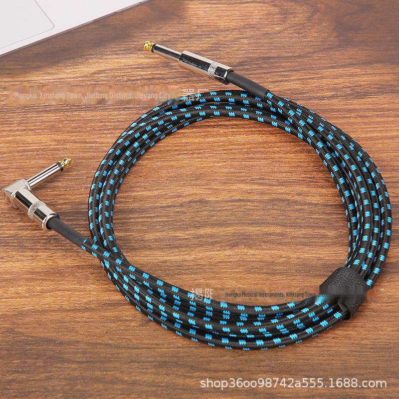 6,35 mm Audio-Abschirmkabel für Gitarre, Bass, E-Piano, Mixer – Rauschunterdrückung, gerader Stecker auf Winkelstecker.