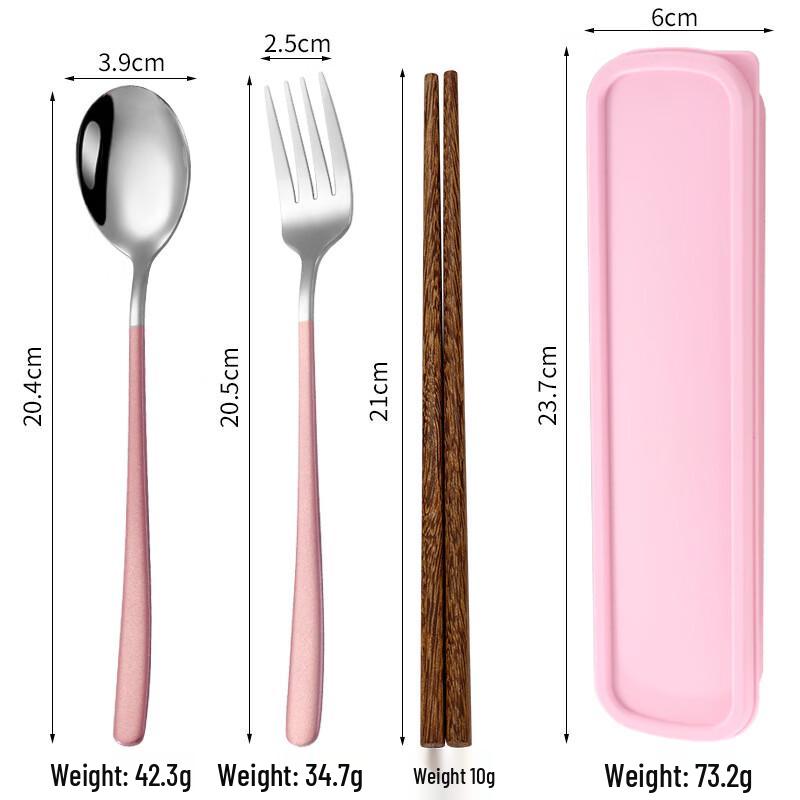 Abay Korean Style Portable Stainless Steel Cutlery Set