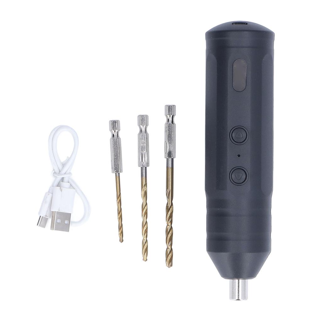 Electric Screwdriver Cordless with 3pcs Twist Drill Bit Tool Set Kit for Maintenance
