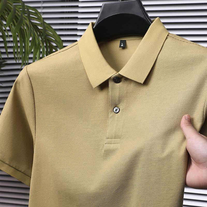 

Men s Polo Shirt Short Sleeve T-Shirt Men s Cotton Lapel Casual Workwear M