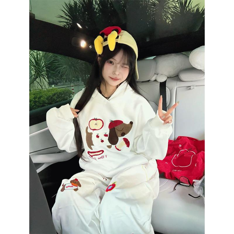 

Guochao printing autumn and winter new hooded sweater women s hoodie jacket fleece thickened versatile couple men XXXL