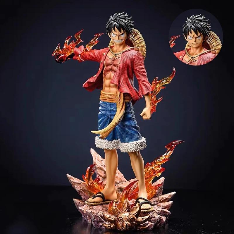 

One Piece Luffy Figurine Monkey D Luffy Action Figures A Taste of Straw Аніме Double Headed PVC Model Collection Toys Gift різнокольоровий