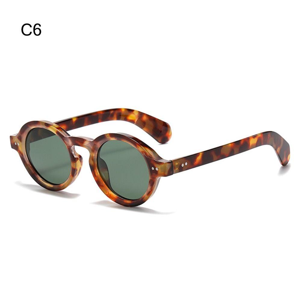 

New Retro Round Frame Sunglasses Trendy Fashion Rivets Sun Glasses UV400 Vintage Punk Shades for Women & Men