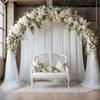 Width 160CM Wedding Tulle Arch White Pink Backdrop Fabric Arch Draping Fabric  Wedding